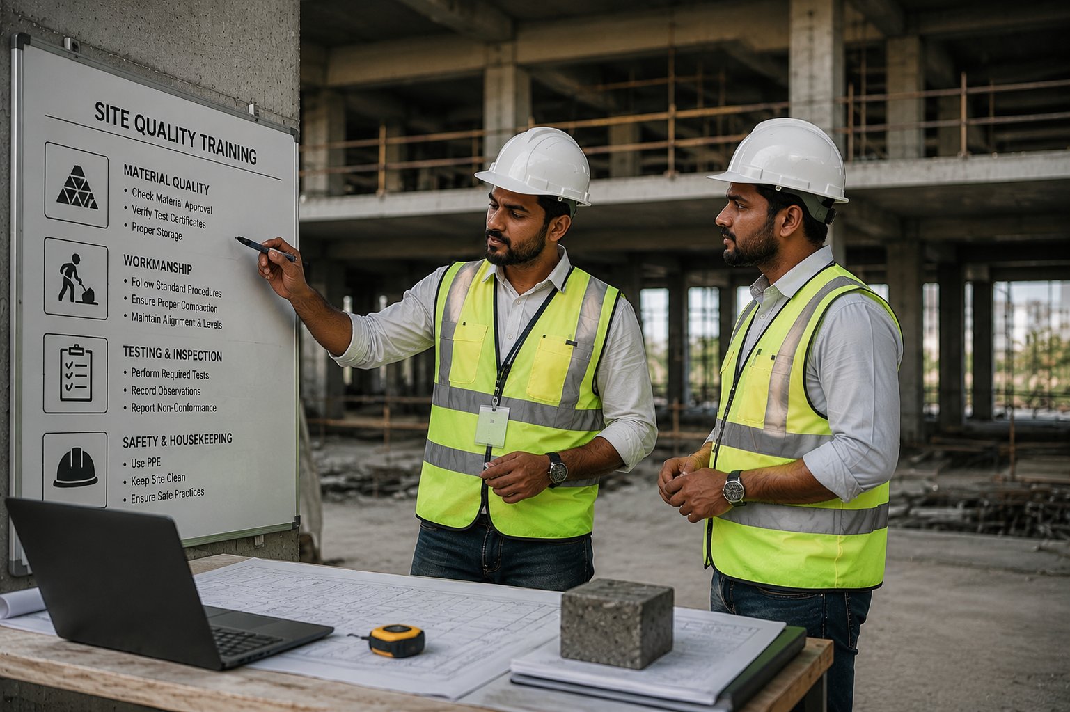 Quality management on site
